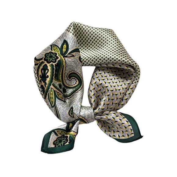 Green Paisley Silk Scarf main image 2